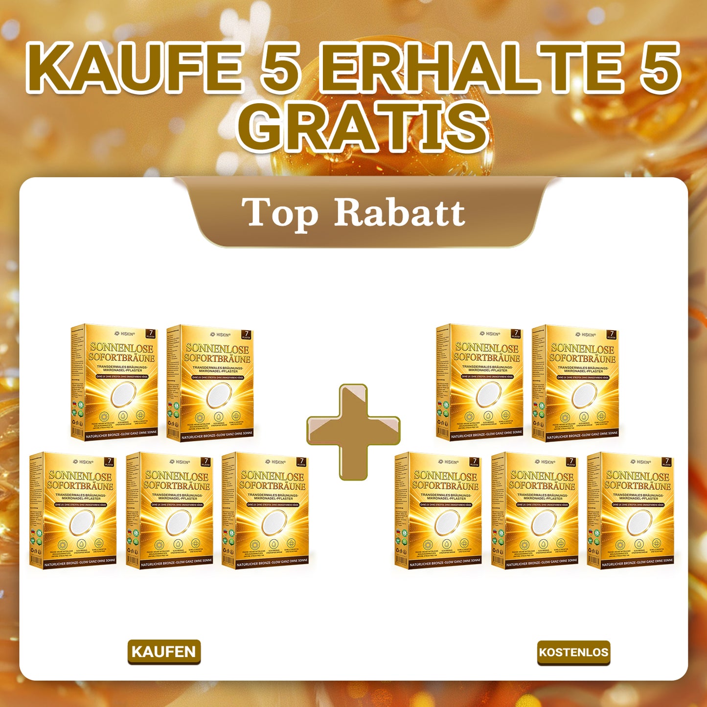 Offizieller Shop | ☀️☀️ Hiskin® Mikronadel-Pflaster für sonnenlose Bräune (Nur eine Anwendung täglich) Schon nach 7 Tagen strahlender bronzener Teint sichtbar