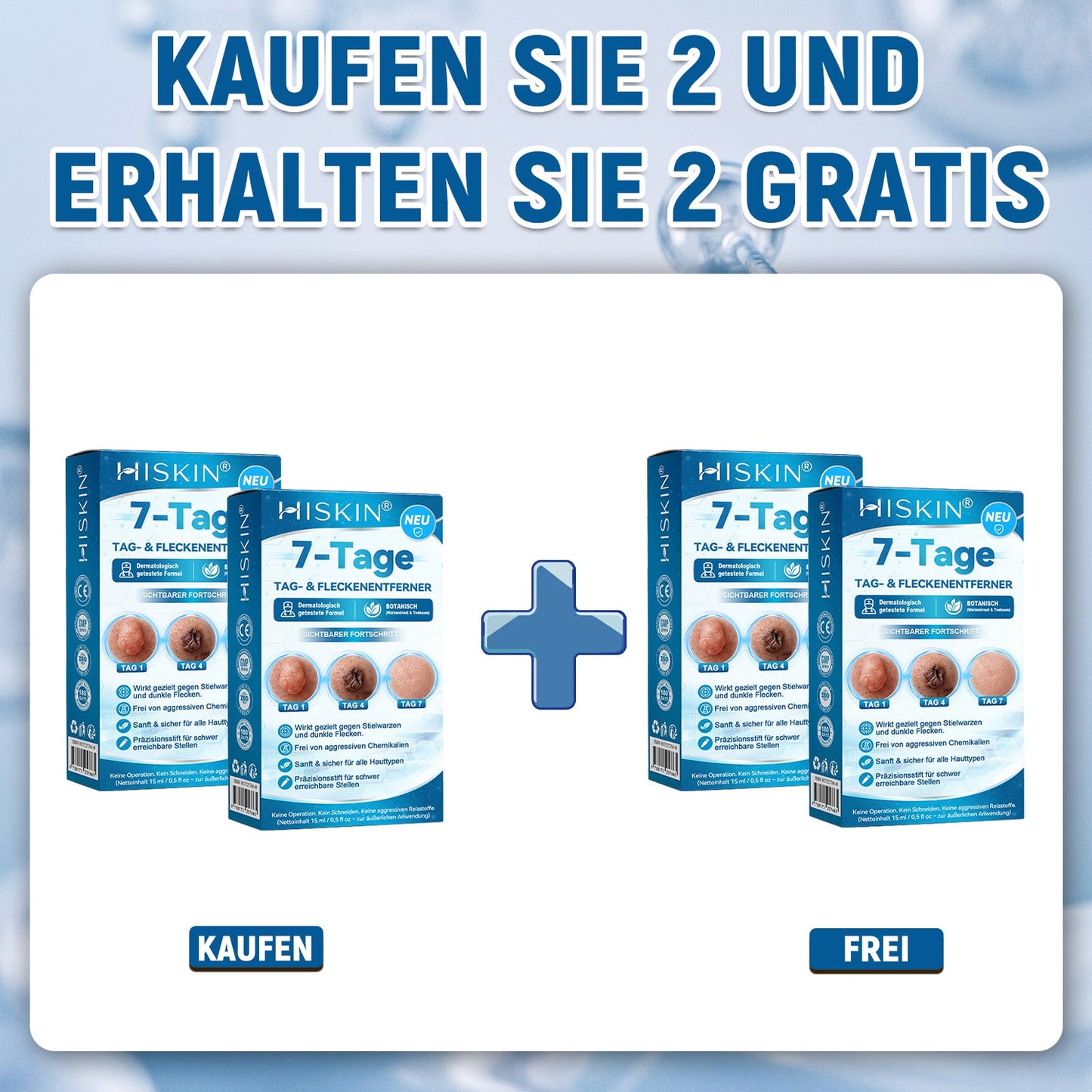 ⭐𝐇𝐈𝐒𝐊𝐈𝐍®👩‍⚕️⭐ 7-Tage-Hautmakel- & Hautanhängsel-Entferner Schmerzfreier Rollerball-Stift zur schonenden Entfernung von Hautanhängseln und Hautflecken – narbenfrei