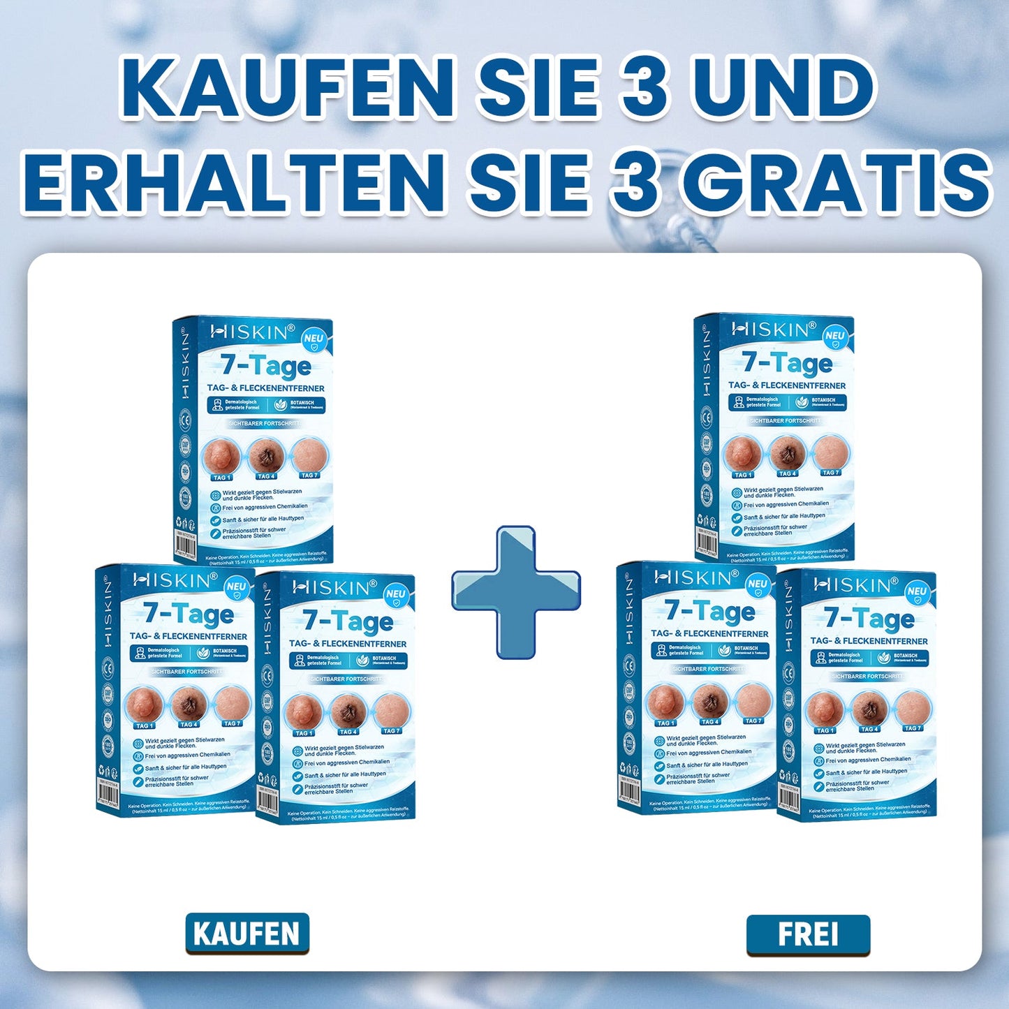 ⭐𝐇𝐈𝐒𝐊𝐈𝐍®👩‍⚕️⭐ 7-Tage-Hautmakel- & Hautanhängsel-Entferner Schmerzfreier Rollerball-Stift zur schonenden Entfernung von Hautanhängseln und Hautflecken – narbenfrei