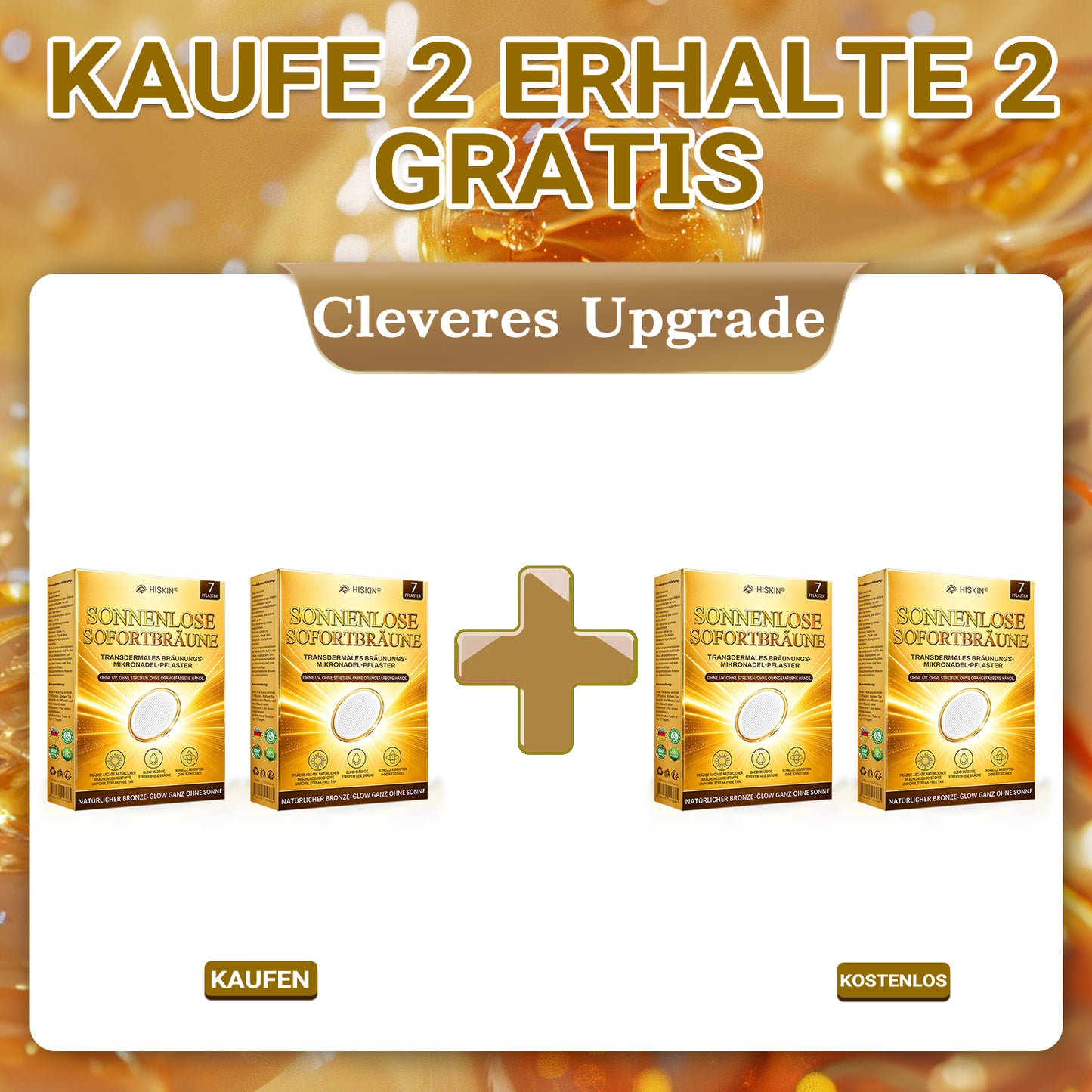 Offizieller Shop | ☀️☀️ Hiskin® Mikronadel-Pflaster für sonnenlose Bräune (Nur eine Anwendung täglich) Schon nach 7 Tagen strahlender bronzener Teint sichtbar