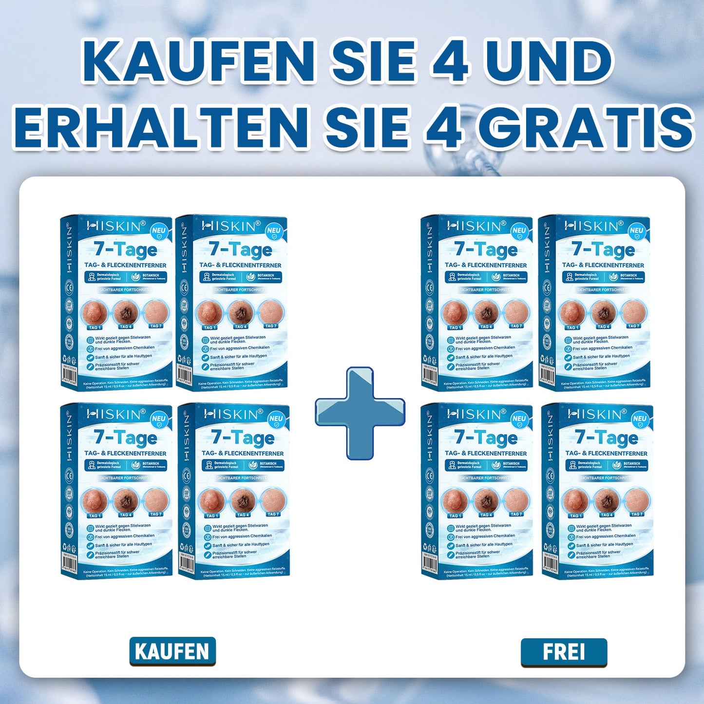 ⭐𝐇𝐈𝐒𝐊𝐈𝐍®👩‍⚕️⭐ 7-Tage-Hautmakel- & Hautanhängsel-Entferner Schmerzfreier Rollerball-Stift zur schonenden Entfernung von Hautanhängseln und Hautflecken – narbenfrei