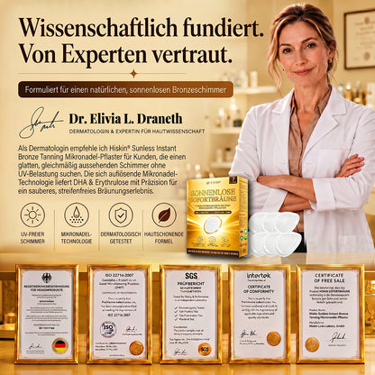 Offizieller Shop | ☀️☀️ Hiskin® Mikronadel-Pflaster für sonnenlose Bräune (Nur eine Anwendung täglich) Schon nach 7 Tagen strahlender bronzener Teint sichtbar