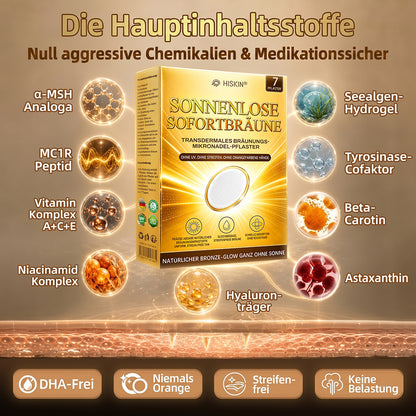 Offizieller Shop | ☀️☀️ Hiskin® Mikronadel-Pflaster für sonnenlose Bräune (Nur eine Anwendung täglich) Schon nach 7 Tagen strahlender bronzener Teint sichtbar