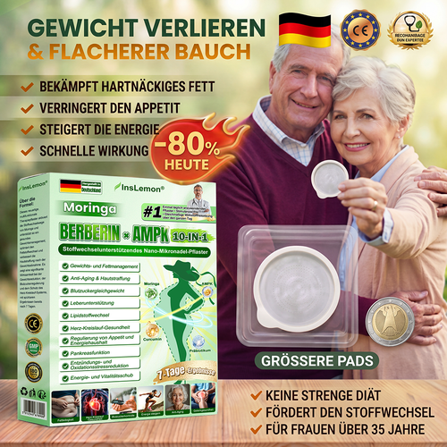 🌹𝐈𝐧𝐬𝐋𝐞𝐦𝐨𝐧® 𝗠𝗼𝗿𝗶𝗻𝗴𝗮 × 𝗕𝗲𝗿𝗯𝗲𝗿𝗶𝗻𝗲 × 𝗔𝗠𝗣𝗞 𝟭𝟬-𝗶𝗻-𝟭 𝗠𝗲𝘁𝗮𝗯𝗼𝗹𝗶𝘀𝗰𝗵𝗲𝗿 𝗦𝘂𝗽𝗽𝗼𝗿𝘁 𝗡𝗮𝗻𝗼-𝗠𝗶𝗸𝗿𝗼𝗻𝗮𝗱𝗲𝗹-𝗣𝗳𝗹𝗮𝘀𝘁𝗲𝗿🇩🇪 (Nur einmal täglich, sichtbare Ergebnisse in 7 Tagen) ✅ Für Übergewicht, schlaffe Haut, Diabetes, Schlafapnoe, Gelenkprobleme und mehr⭐⭐⭐