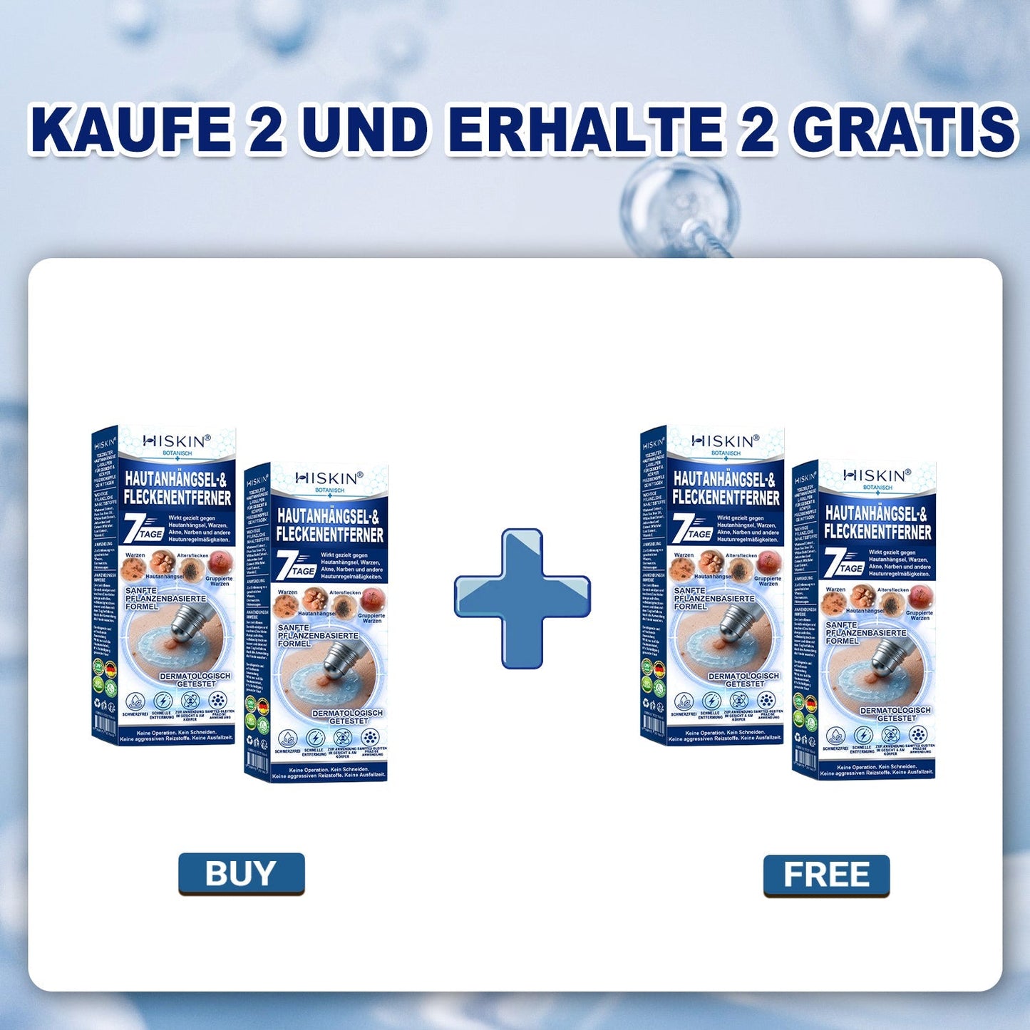 HISKIN®👩‍⚕️ 7-Tage-Hautmakel- & Hautanhängsel-Entferner Schmerzfreier Rollerball-Stift zur schonenden Entfernung von Hautanhängseln und Hautflecken – narbenfrei
