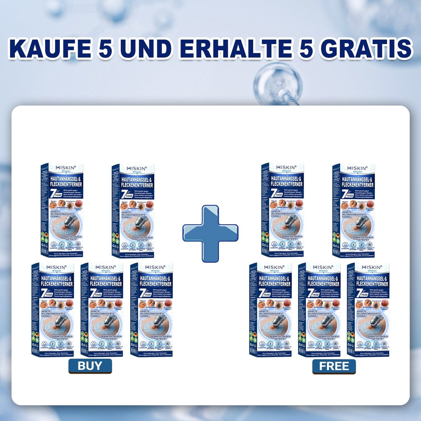 HISKIN®👩‍⚕️ 7-Tage-Hautmakel- & Hautanhängsel-Entferner Schmerzfreier Rollerball-Stift zur schonenden Entfernung von Hautanhängseln und Hautflecken – narbenfrei